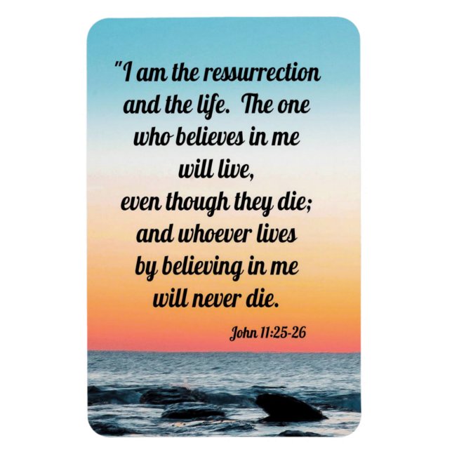 Magnet Flexible John 11:25-26 (Vertical)