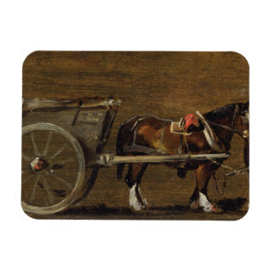 Magnet Flexible John Constable   un chariot de ferme avec deux