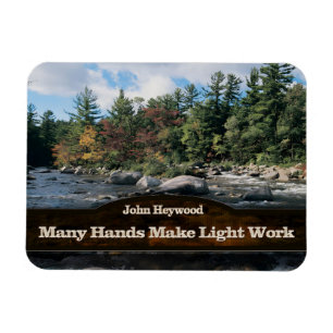 Magnet Flexible John Heywood Citation Inspirationnelle "Travail d'