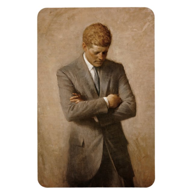 Magnet Flexible John Kennedy Portrait de la Maison-Blanche préside (Vertical)