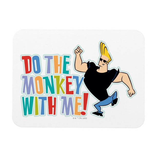 Magnet Flexible Johnny Bravo - Faites Le Singe Avec Moi ! (Horizontal)