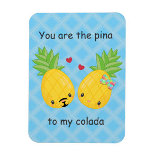 Magnet Flexible Joli ananas Tropical Pina Colada Romantique