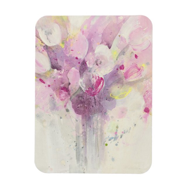 Magnet Flexible Joli au printemps | Bouquet rose doux (Vertical)