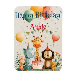 Magnet Flexible Joli dessin animal enfants avec éléments d'anniver