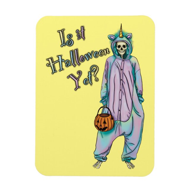 Magnet Flexible Joli squelette d'Halloween (Vertical)