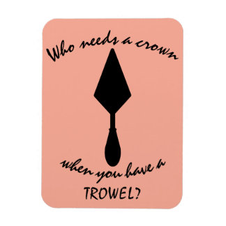 Magnet Flexible Joli Trowel d'archéologue rose et noir personnalis