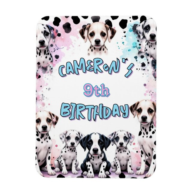 Magnet Flexible Jolie dalmate chiot Anniversaire (Vertical)