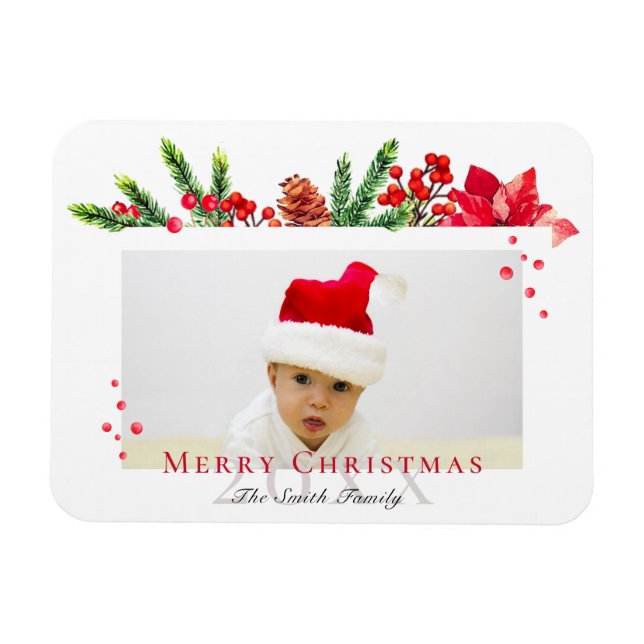 Magnet Flexible Jolie image de Noël personnalisée (Horizontal)