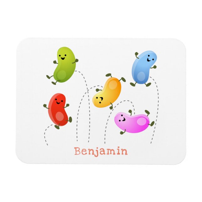 Magnet Flexible Jolie jellybeans bondissant dessin animé (Horizontal)