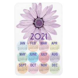 Magnet Flexible Jolie marguerite violette | Calendrier personnalis