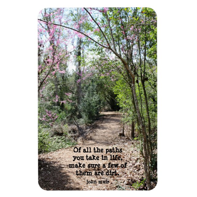 Magnet Flexible Jolie promenade de la nature, avec une citation de (Vertical)