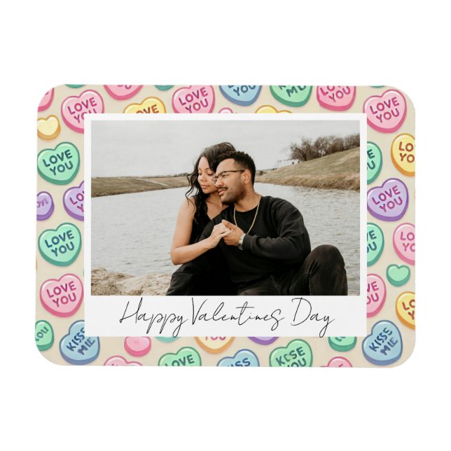 Magnet Flexible Jolie Valentines Journée "I Love You" Coeur Bonbon (Horizontal)