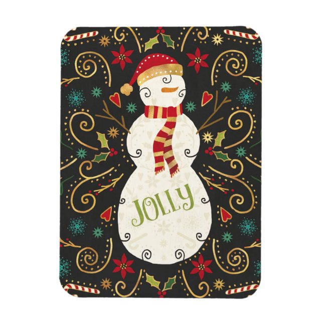 Magnet Flexible Jolly Otomi Holiday Snowman (Vertical)