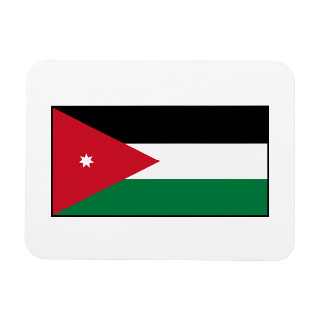 Magnet Flexible Jordanie - Drapeau jordanien (Horizontal)