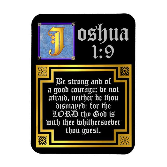 Magnet Flexible Joshua 1:9 Citation biblique de l'Ancien Testament (Vertical)