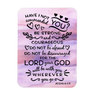 Magnet Flexible Joshua 1 9 Soyez fort Écriture biblique Verse