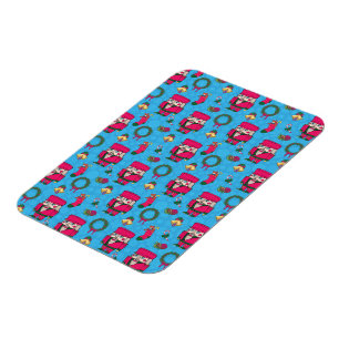 Magnet Flexible Jouet Noisette de Noël, motif de flocon de neige b