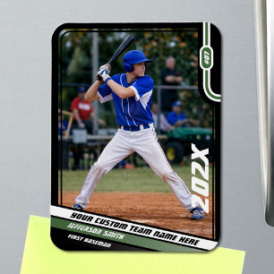 Magnet Flexible Joueur de baseball personnalisé vert