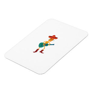Magnet Flexible Joueur de guitare squelette festif