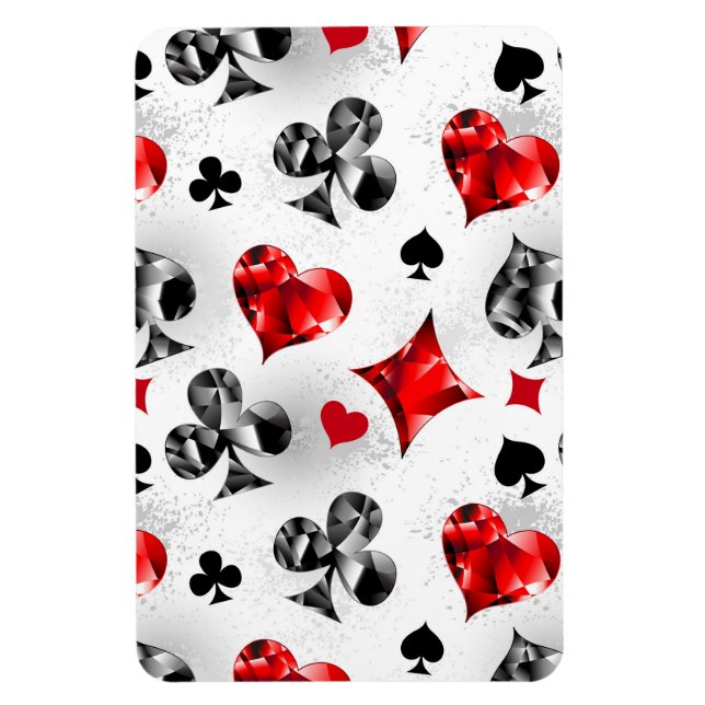 Magnet Flexible Joueur de poker Joueur de cartes de jouer costumes (Vertical)