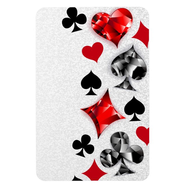 Magnet Flexible Joueur de poker Joueur de cartes de jouer costumes (Vertical)