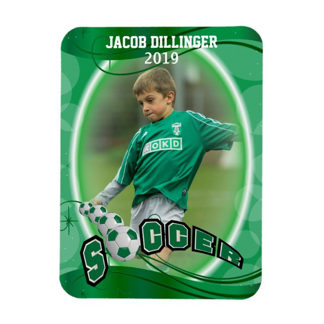 Magnet Flexible Joueur de soccer - Modèle d'impression photo décor (Vertical)