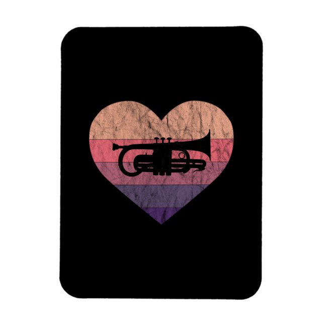 Magnet Flexible Joueur de vent Amour Cornet et bugle (Vertical)