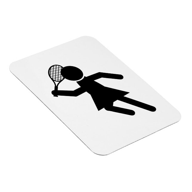 Magnet Flexible Joueuse de tennis - Symbole de tennis (Côté Droit)
