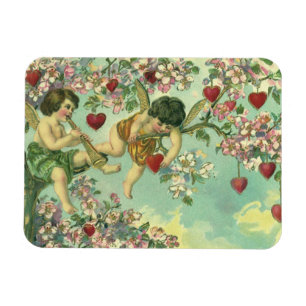 Magnet Flexible Jour des Valentines vintages Cupidons victoriens C