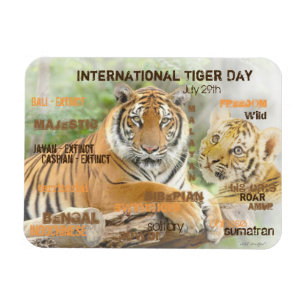 Magnet Flexible Journée internationale du Tigre, 29 juillet, Art d