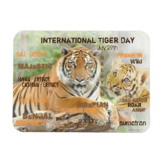 Magnet Flexible Journée internationale du Tigre, 29 juillet, Art d