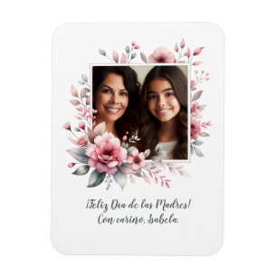 Magnet Flexible Joyeuse Fête des Mères Photo personnalisée espagno