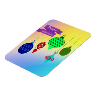 Magnet Flexible Joyeuses fêtes et ornements suspendus