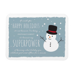 Magnet Flexible Joyeuses fêtes   Politiquement correct   Superpuis