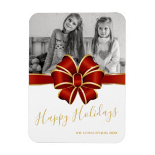 Magnet Flexible Joyeuses vacances Famille Enfants Photo