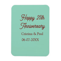 Joyeux 25e anniversaire vert mauve pastel boho rét