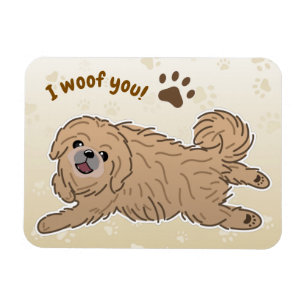 Magnet Flexible Joyeux Amoureux des chiens Pekingese Je Vous Oubli