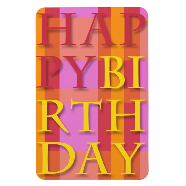 Magnet Flexible Joyeux Anniversaire Bright Text Premium Flexi Magn (Vertical)