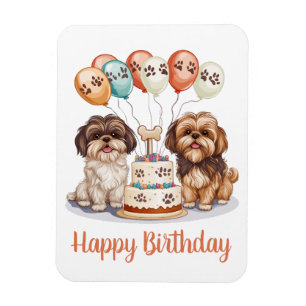 Magnet Flexible Joyeux anniversaire Chih Tzu Chiens Anniversaire G