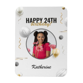 Magnet Flexible Joyeux Anniversaire simple personnalisé cadeau pho
