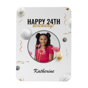 Magnet Flexible Joyeux Anniversaire simple personnalisé cadeau pho