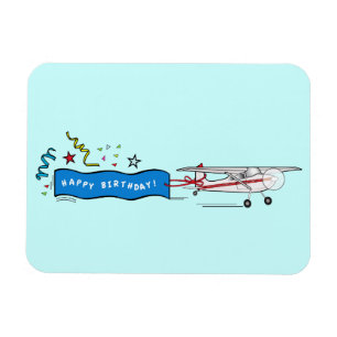 Magnet Flexible Joyeux avion d'anniversaire