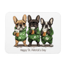 Joyeux Bulldogs français de la Saint-Patrick