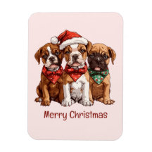 Joyeux Chiens en boîte de Noël