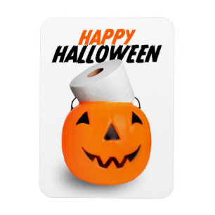 Magnet Flexible Joyeux Citrouille Halloween avec Humour en papier