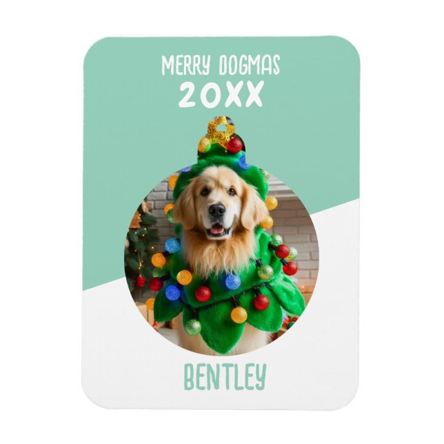Magnet Flexible Joyeux Dogmas Custom Chien Photo Christmas Keepsak (Vertical)