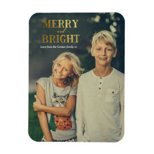 Magnet Flexible Joyeux et brillant Carte photo magnétique or