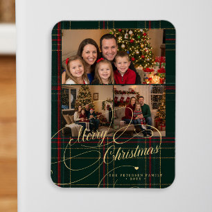 Magnet Flexible Joyeux Noël 3 photos carreau classique