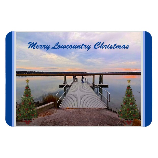Magnet Flexible Joyeux Noël dans les basses terres Bluffton Caroli (Horizontal)