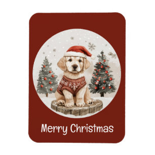 Magnet Flexible Joyeux Noël Labrador Retriever Puppy